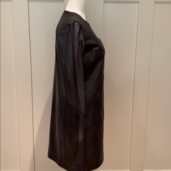 HOST PIC VINCE LEATHER SHIRT DRESS IN COASTAL SIZE 4 - Picture 3 of 8
